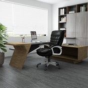 Boss High Back Executive Chair With Pewter Finished Base/Arms, B9331